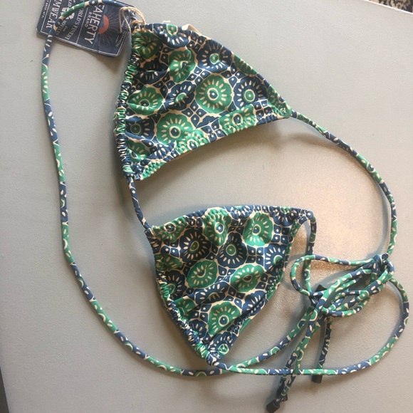 NWT - Faherty Brand Blue Wave Bikini Set - Picture 8 of 8